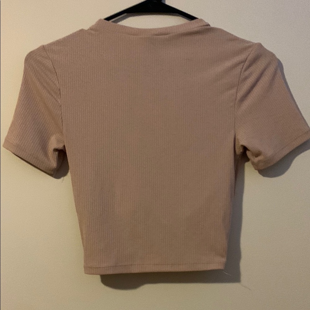 Women's Tan Twist Front Top - Picture 2 of 2